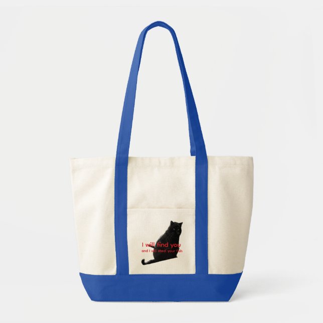 Bolsa Tote Funny Black Cat Meme Double-Sided (Frente)
