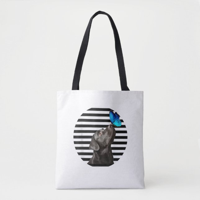 Bolsa Tote Funny Black Labrador Retriever Lab Proprietário De (Frente)