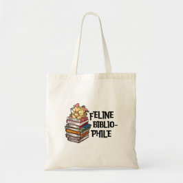 Bolsa Tote Funny Book Cat Lover Quote Feline Bibliophile