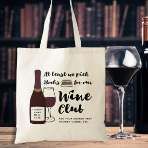 Bolsa Tote Funny Book Club   Livro personalizado do Clube do 