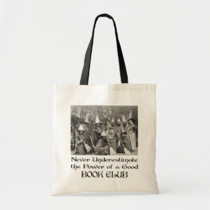 Bolsa Tote Funny Book Club with quote and vintage witches
