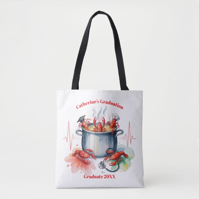 Bolsa Tote Funny Cajun Nurse Graduation Party (Frente)