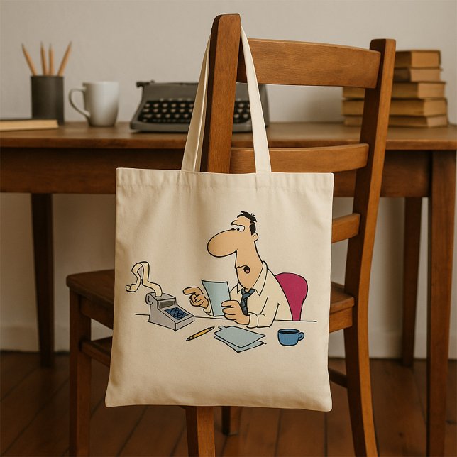 Bolsa Tote Funny Cartoon Contabilista Humor (Criador carregado)
