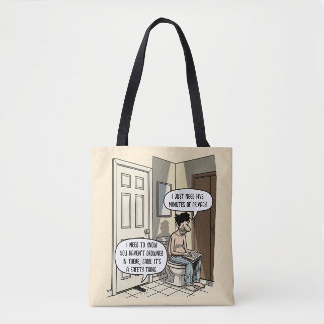 Bolsa Tote Funny Cat Dad Bathroom Humor Gift (Frente)