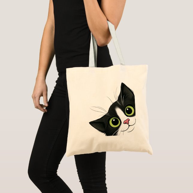 Bolsa Tote Funny Cat Tote Bag (Frente (produto))