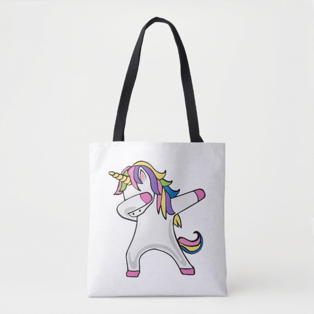 Bolsa Tote Funny Dabbing Unicorn (Frente)