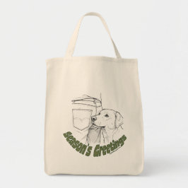 Bolsa Tote Funny Dog Lover Season's Greetings Christmas