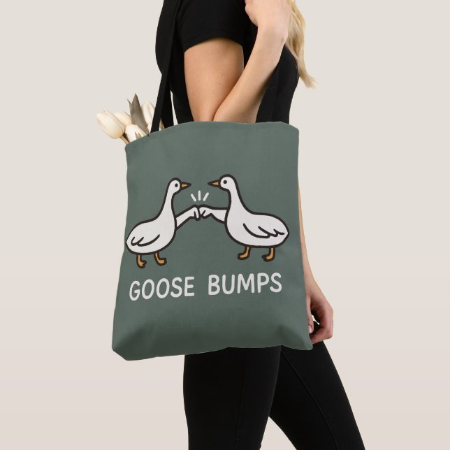 Bolsa Tote Funny Goose Bumps Cartoon (Close Up)