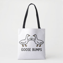 Bolsa Tote Funny Goose Bumps Cartoon, Fist Bump Geese Animal