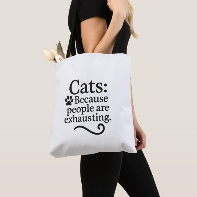 Bolsa Tote Funny Introvert Cat Lover (Close Up)