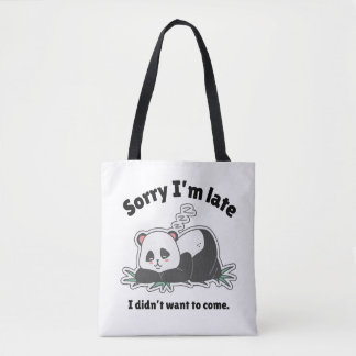 Bolsa Tote Funny Lazy Panda Design