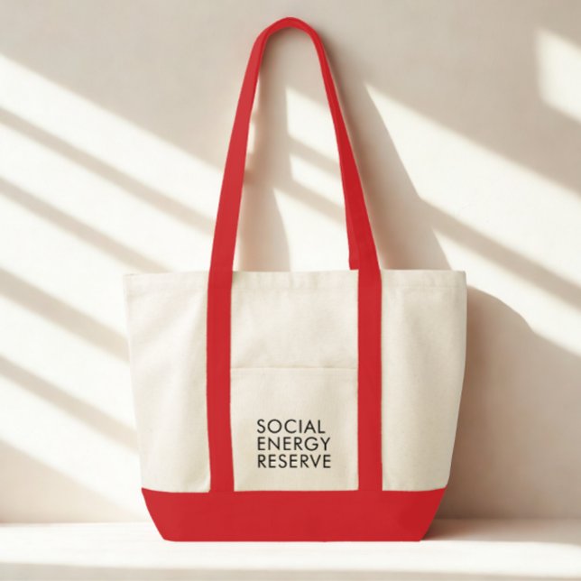 Bolsa Tote Funny Modern Typography Black Text (Funny modern social quote tote bag)