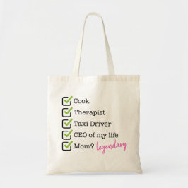 Bolsa Tote Funny Mom Checklist
