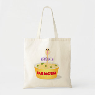 Bolsa Tote Funny noodles humor snake cartoon illustration