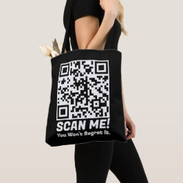 Bolsa Tote Funny QR Scan Me! Funny Regret Joke 