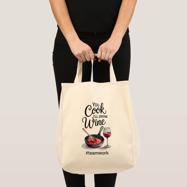 Bolsa Tote Funny Quote Grocery  (Frente (produto))