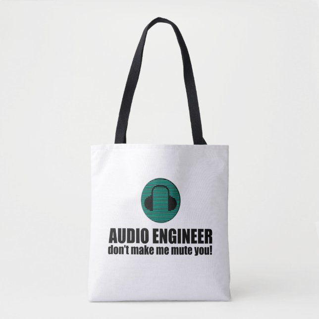 Bolsa Tote Funny Sound Engineer saying Audio Engineering (Frente)