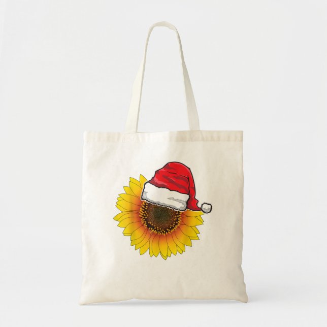 Bolsa Tote Funny Sunflower Lover Santa Hift, presente de Nata (Frente)