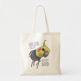 Bolsa Tote Funny Talking Grey Cockatiel Hello Pretty Bird