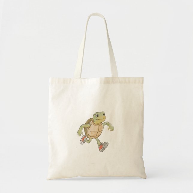 Bolsa Tote Funny Turtle Cartoon Tote Bag (Frente)