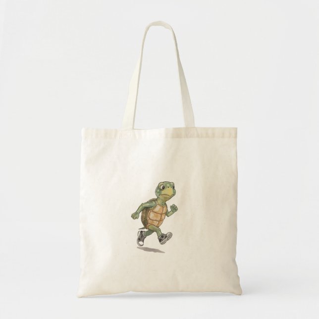 Bolsa Tote Funny Turtle Cartoon Tote Bag (Frente)