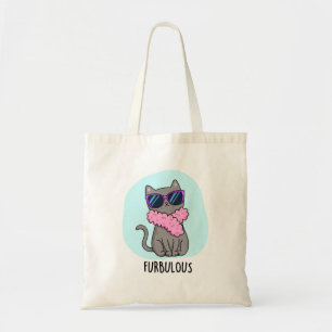 Bolsa Tote Furbuloso E Engraçado Gato Pun