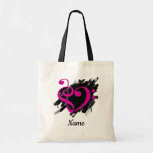 Bolsa Tote Fúria Cardíaca Torrível e Bass Clef Personalizável