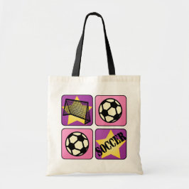 Bolsa Tote Futebol cor-de-rosa