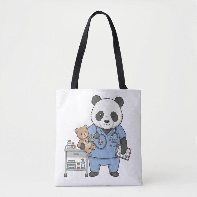 Bolsa Tote Future RN Panda: Adorable Medical Student  (Frente)