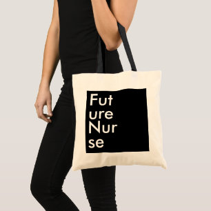 Bolsa Tote Futuro Enfermeiro Quadrado Preto