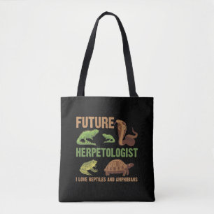Bolsa Tote Futuro Herpetólogo Anfíbios Répteis Fan Kid