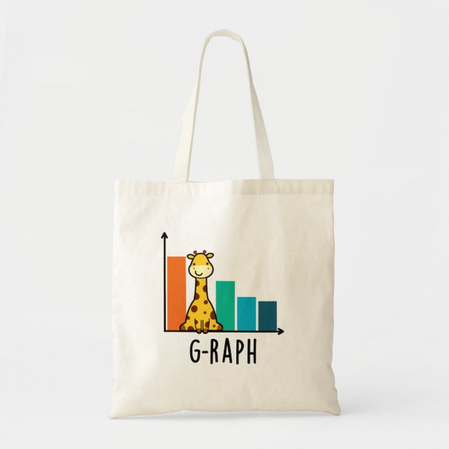 Bolsa Tote G-raph Funny Giraffe Graph Pun (Frente)