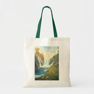 Bolsa Tote Gabon Illustration Viagem Art Vintage