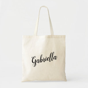 Bolsa Tote Gabriella Personalizável Script Design Tote Bag
