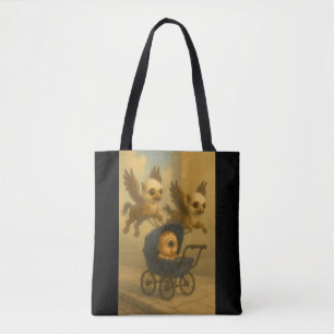 Bolsa Tote Gaffins Cachorros e Bicicletas Mythology Fantasy A