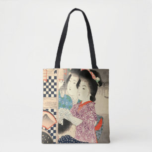 Bolsa Tote Gaiola de Firefly japonesa Vintage - Ukiyo-e