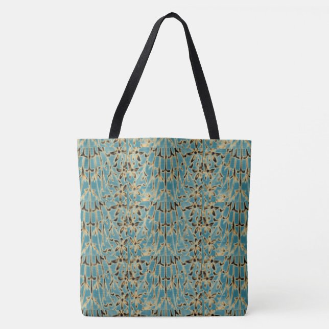 Bolsa Tote Gaiola de Flor Dourada (Frente)