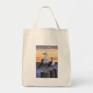 Bolsa Tote Gaivota de mar da costa de Oregon