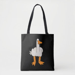 Bolsa Tote Gaivota do Dedo do Meio Humor Gestos Engraçados Vi