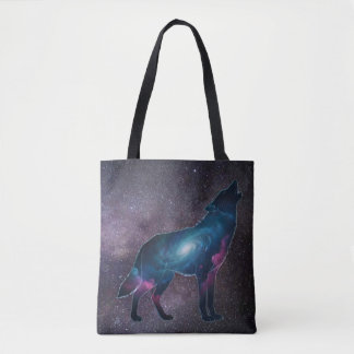 Bolsa Tote Galactic Howling Wolf Silhouett