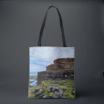 Bolsa Tote Galapagos Island Dream | Volcanic Tropics Photo<br><div class="desc">Galapagos Island Dreams features authentic photography of Puerto Egas, Isla Santiago, Galapagos. The volcanic Palagonite Tuff formation rises from the edge of the Pacific Ocean, with mossy green algae covering the basalt rocks below in this stunning image of the tropics. This full wrap tote is the perfect travel companion, and...</div>