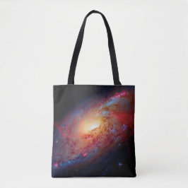 Bolsa Tote Galáxia Espiral Messier M106 Foto Espaço Exterior