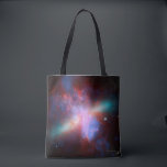 Bolsa Tote Galáxia M82<br><div class="desc">Esta imagem mostra uma vista espantosa de uma galáxia Starburst produzida por telescópios espaciais. A M82 é uma galáxia a cerca de 12 milhões de anos-luz da Terra que está sofrendo uma explosão de formação de estrelas. Raios-X de Chandra (azul) mostram que gás sendo estourado do disco da galáxia como...</div>