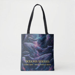Bolsa Tote Galáxia Oceano Baleia Cósmica