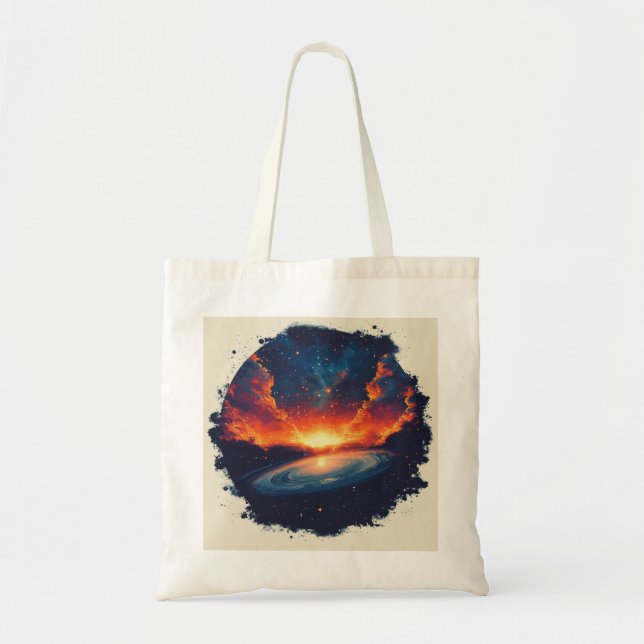 Bolsa Tote Galáxia retrô-estilo (Frente)