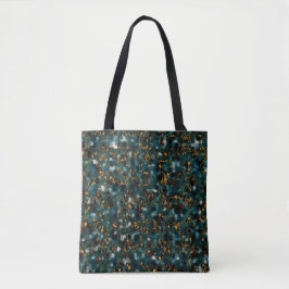 Bolsa Tote Galáxias Preto Azul e Cobre