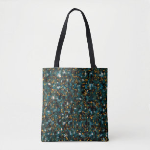Bolsa Tote Galáxias Preto Azul e Cobre