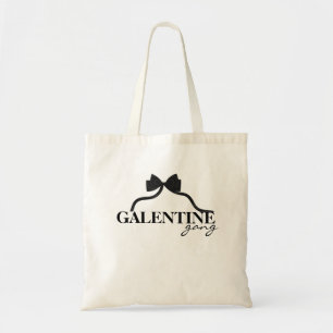 Bolsa Tote Galentine gang Amigo Namorados Negro Arco