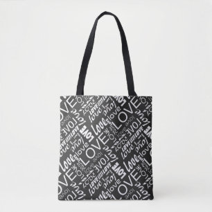 Bolsa Tote Galeria Branca e Negra Viva Palavras de Amor