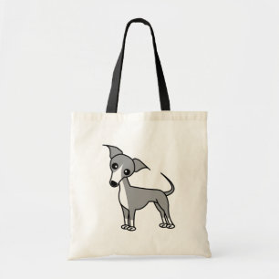 Bolsa Tote Galgo italiano bonito - cinza